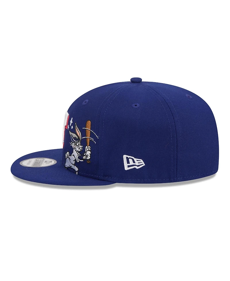New Era Men's Royal Texas Rangers Looney Tunes Bugs Bunny 9FIFTY Snapback Hat