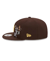 New Era Men's Brown San Diego Padres Looney Tunes Bugs Bunny 9FIFTY Snapback Hat