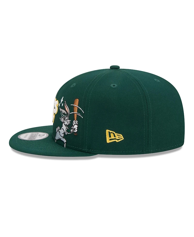 New Era Men's Green Athletics Looney Tunes Bugs Bunny 9FIFTY Snapback Hat