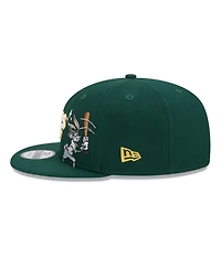 New Era Men's Green Athletics Looney Tunes Bugs Bunny 9FIFTY Snapback Hat