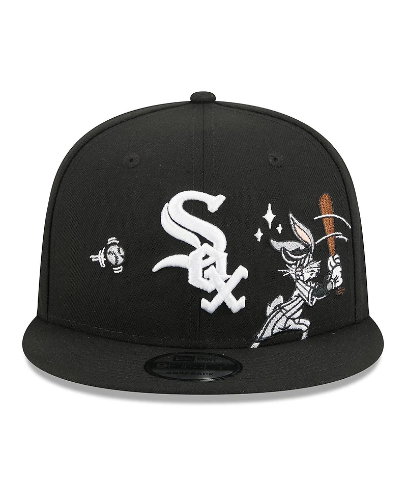 New Era Men's Black Chicago White Sox Looney Tunes Bugs Bunny 9FIFTY Snapback Hat