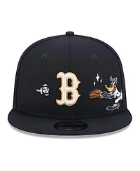 New Era Men's Navy Boston Red Sox Looney Tunes Daffy Duck 9FIFTY Snapback Hat