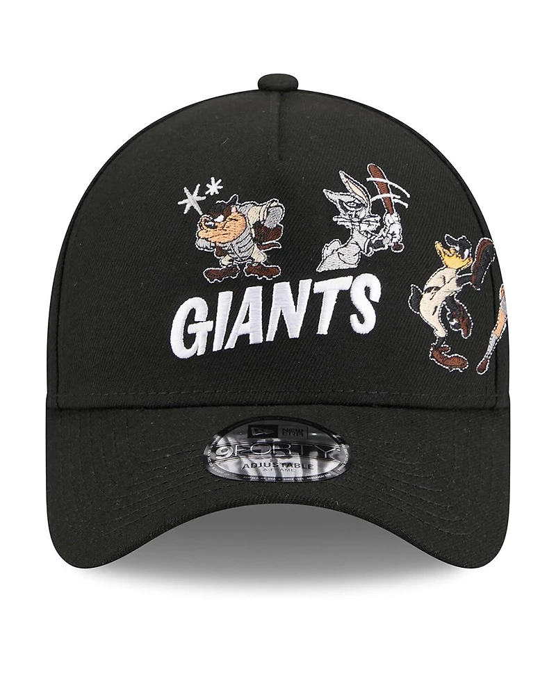 New Era Men's Black San Francisco Giants Looney Tunes A-Frame 9FORTY Adjustable Hat