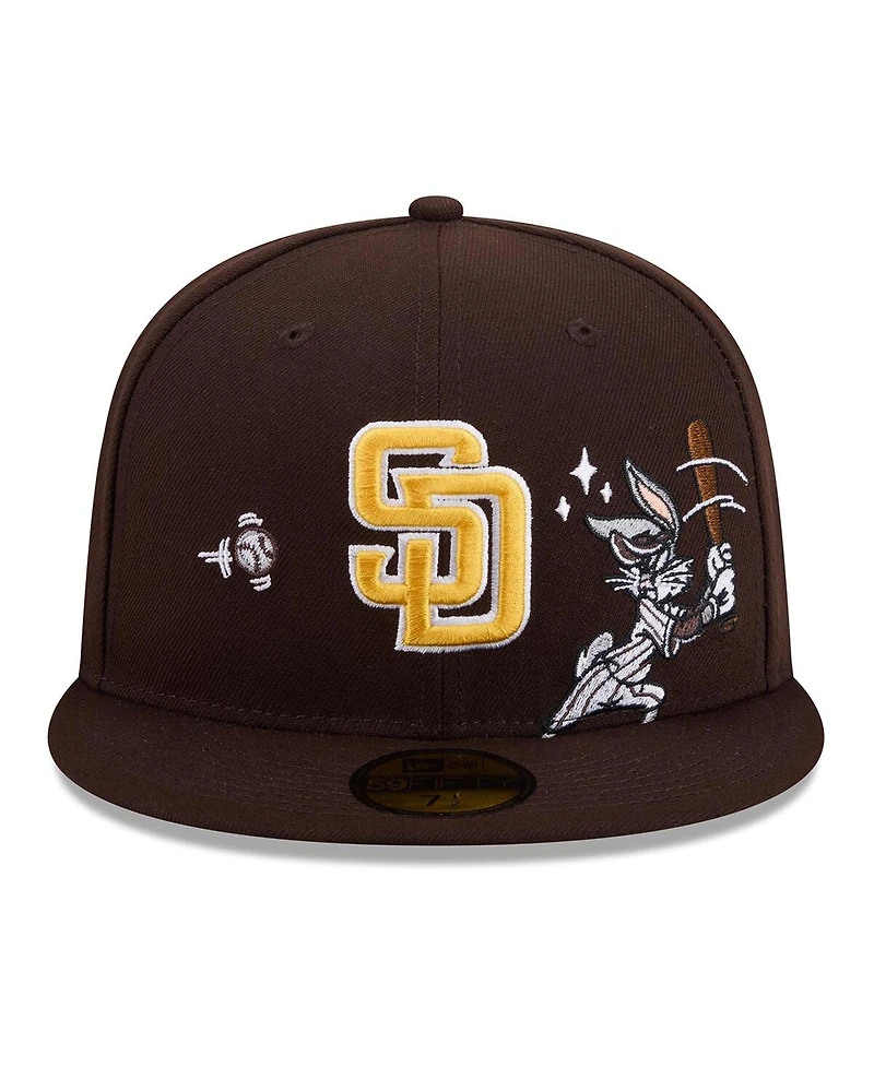 New Era Men's Brown San Diego Padres Looney Tunes Bugs Bunny 59FIFTY Fitted Hat