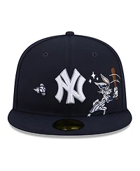 New Era Men's Navy New York Yankees Looney Tunes Bugs Bunny 59FIFTY Fitted Hat