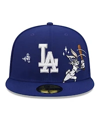 New Era Men's Royal Los Angeles Dodgers Looney Tunes Bugs Bunny 59FIFTY Fitted Hat