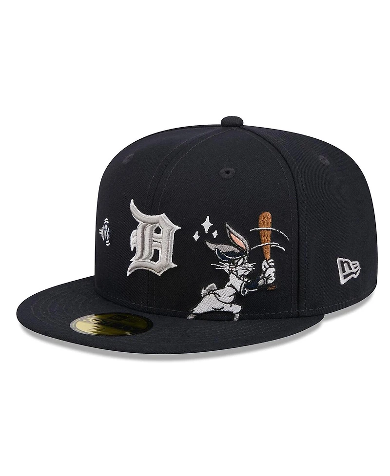 New Era Men's Navy Detroit Tigers Looney Tunes Bugs Bunny 59FIFTY Fitted Hat
