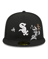 New Era Men's Black Chicago White Sox Looney Tunes Bugs Bunny 59FIFTY Fitted Hat