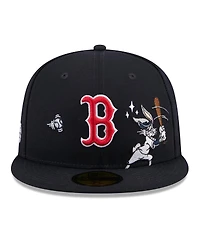 New Era Men's Navy Boston Red Sox Looney Tunes Bugs Bunny 59FIFTY Fitted Hat