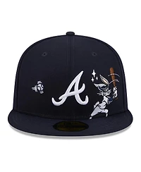 New Era Men's Navy Atlanta Braves Looney Tunes Bugs Bunny 59FIFTY Fitted Hat