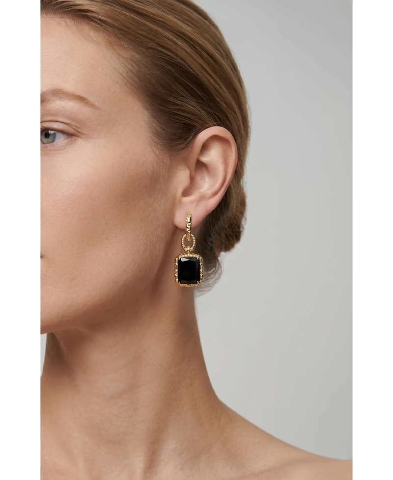 Retro Chic Agate Lava Earrings