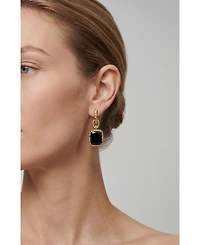 Retro Chic Agate Lava Earrings