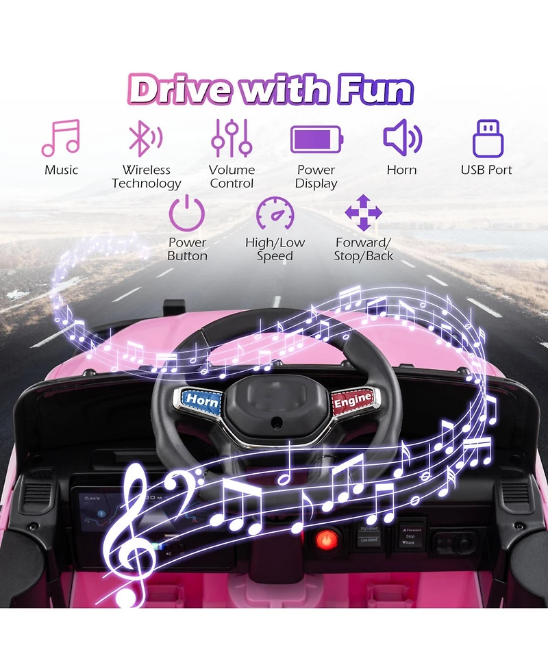 Slickblue Kids 12V Ride On Electric Car with Remote Control and Battery Powered