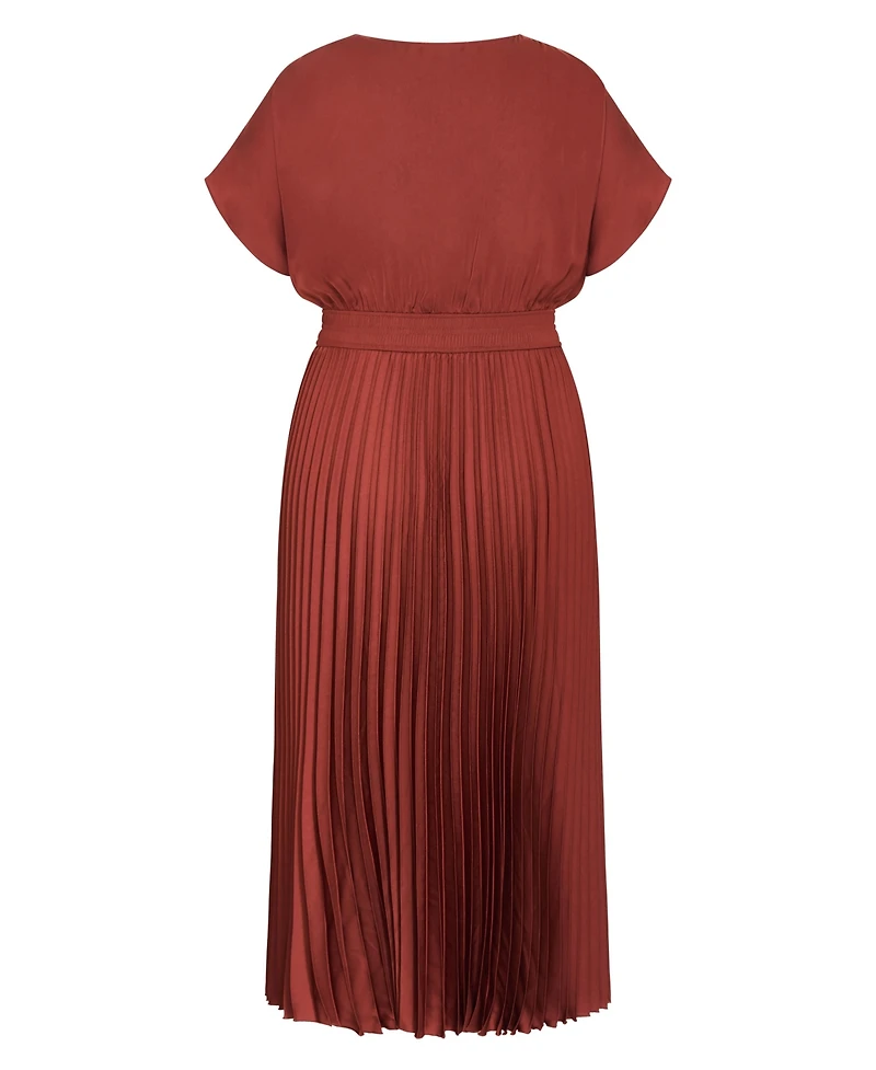 City Chic Women's Elia Pleat Dress