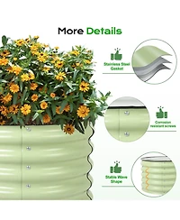 Aoodor 17" Tall 24" Metal Raised Garden Bed, Outdoor Planter Box and Raised Garden Kit for Vegetables, Flowers, and Herbs