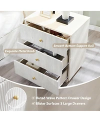 Yigii Durable Wood Space-Efficient Modern Fluted Dresser