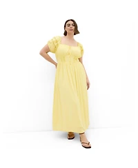 City Chic Women's Arielle Lace Trim Maxi Dress