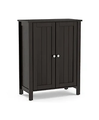 sumyeg 2-Door Bathroom Floor Storage Cabinet Space Saving Organizer