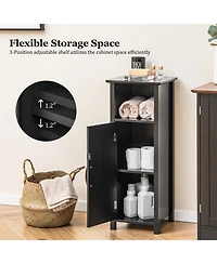 sumyeg Bathroom Storage Organizer Cabinet with 2-Tier Storage Space