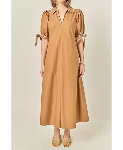 English Factory Women's Stitch Detailed Midi Dress