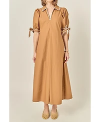English Factory Women's Stitch Detailed Midi Dress