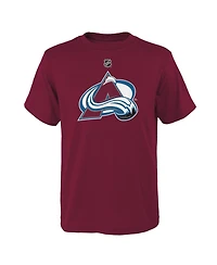Outerstuff Big Boys and Girls Burgundy Colorado Avalanche Primary Logo T-Shirt
