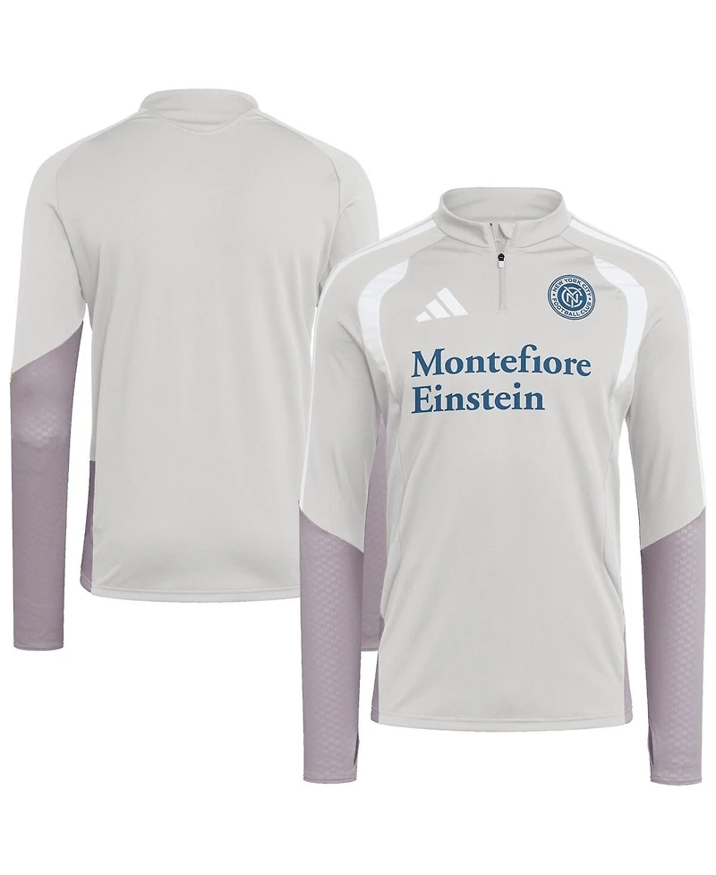 Adidas Men's Silver New York City Fc 2026 Tiro Competition Quarter-Zip Training Sweatshirt