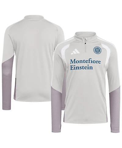 Adidas Men's Silver New York City Fc 2026 Tiro Competition Quarter-Zip Training Sweatshirt
