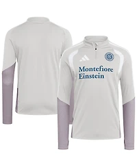 Adidas Men's Silver New York City Fc 2026 Tiro Competition Quarter-Zip Training Sweatshirt
