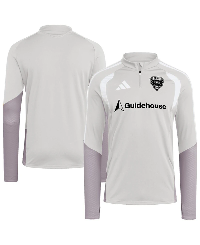 Adidas Men's Silver D.c. United 2026 Tiro Competition Quarter-Zip Training Sweatshirt