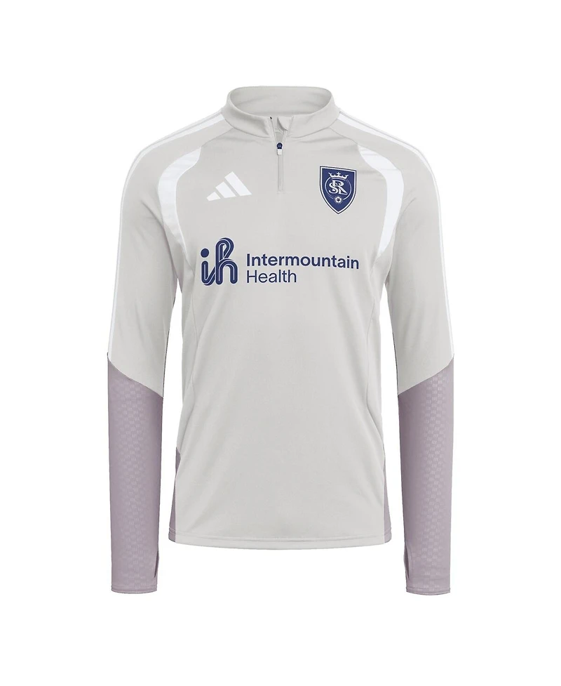 Adidas Men's Silver Real Salt Lake 2026 Tiro Competition Quarter-Zip Training Sweatshirt