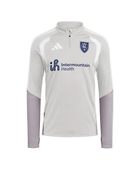 Adidas Men's Silver Real Salt Lake 2026 Tiro Competition Quarter-Zip Training Sweatshirt