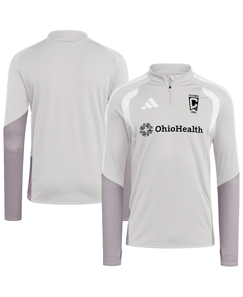 Adidas Men's Silver Columbus Crew 2026 Tiro Competition Quarter-Zip Training Sweatshirt