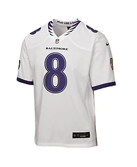 Nike Big Boys and Girls Lamar Jackson White Baltimore Ravens Game Jersey