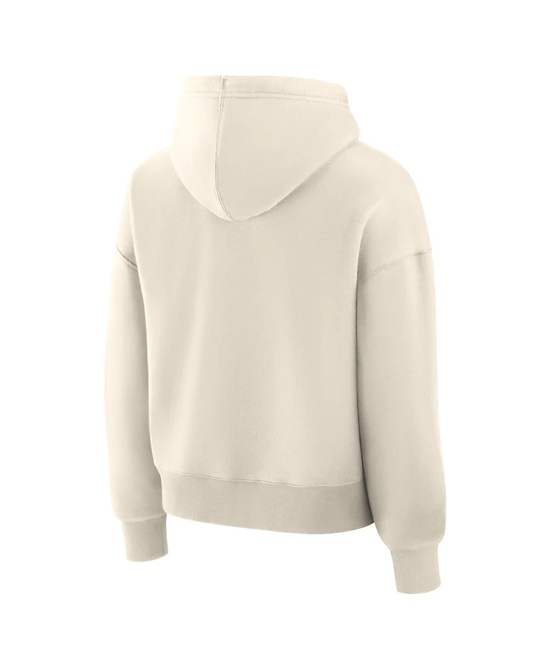 Fanatics Women's Cream Buffalo Sabres Distressed Logo Hoodie
