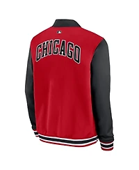 Nike Men's Red Chicago White Sox Authentic Collection City Connect Relaxed Full-Zip Bomber Jacket