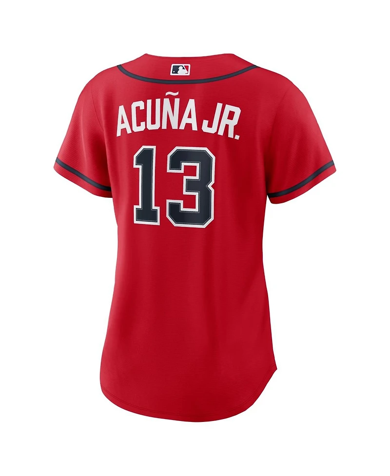 Nike Women's Ronald Acuna Jr. Red Atlanta Braves Alternate Replica Jersey