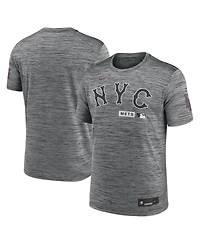 Nike Men's Anthracite New York Mets Authentic Collection City Connect Velocity Dri-fit T-Shirt