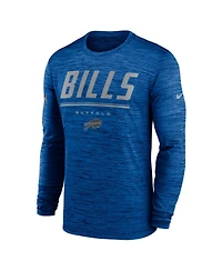 Nike Men's Royal Buffalo Bills Sideline Offensive Transition Velocity Dri-fit Long Sleeve T-Shirt