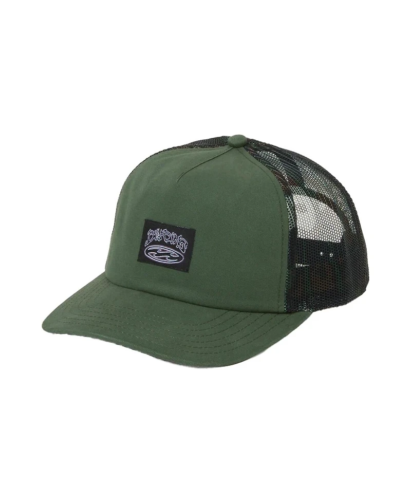 Billabong Men's Military Green Bad Dog Trucker Adjustable Hat
