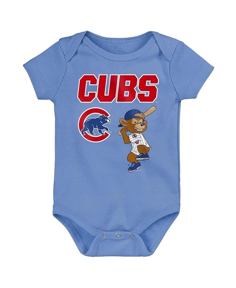 Outerstuff Baby Boys and Girls 3-Pack Chicago Cubs Home Plate Creeper Set