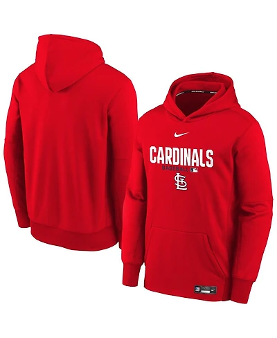 Nike Big Boys and Girls Red St. Louis Cardinals Authentic Collection Therma-fit Hoodie