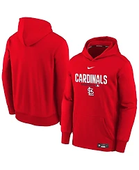 Nike Big Boys and Girls Red St. Louis Cardinals Authentic Collection Therma-fit Hoodie