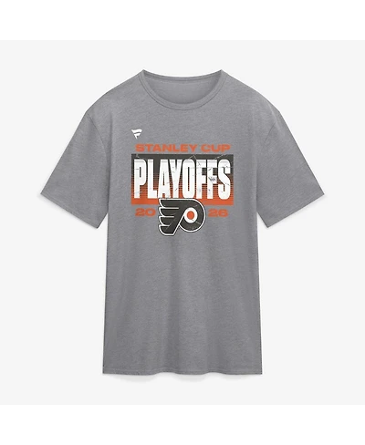 Fanatics Men's Athletic Heather Gray Philadelphia Flyers 2026 Stanley Cup Playoffs Vintage Tri-Blend T-Shirt