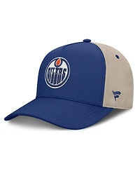 Fanatics Men's Royal/Tan Edmonton Oilers 2026 Stanley Cup Playoffs Locker Room Adjustable Hat