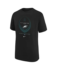 Nike Big Boys and Girls Black Philadelphia Eagles Icon Legend Dri-fit T-Shirt