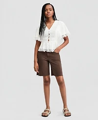 And Now This Women's Raw-Hem Denim Shorts, Macy's Exclusive