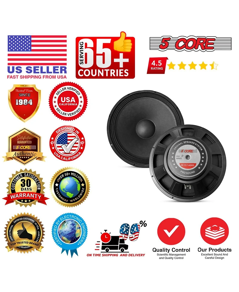 5Core Fog Machine 2500W Smoke Machine 6500CFM Low Lying Indoor Outdoor Portable Fogger