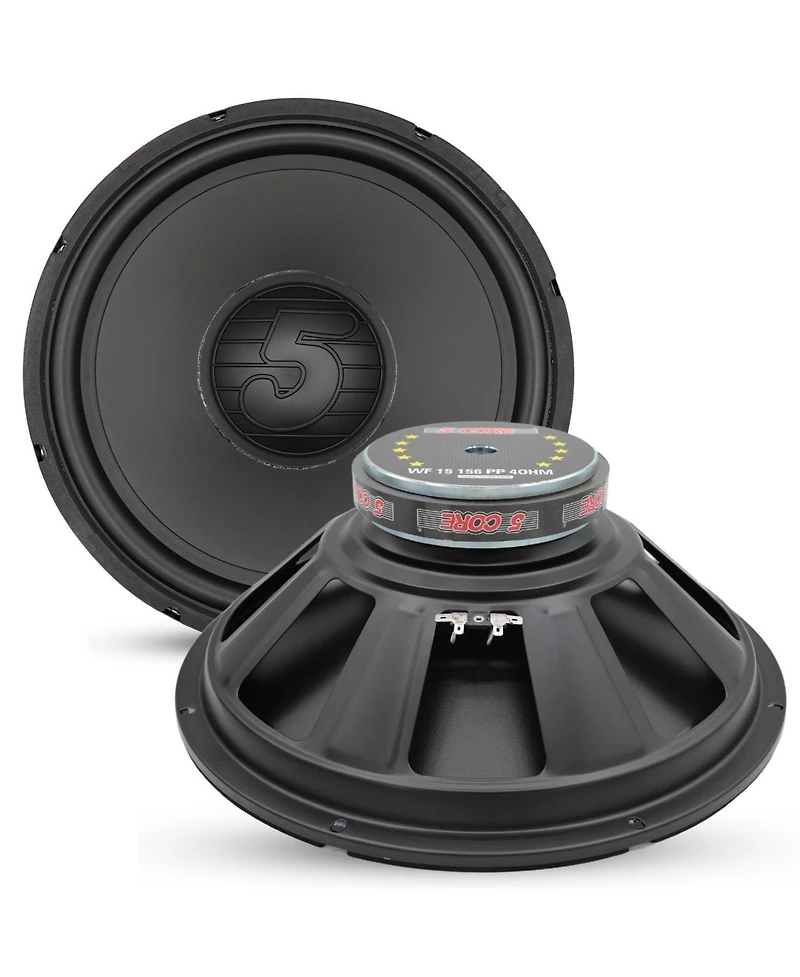 5 Core 15 Inch Woofer 500W Car Subwoofer 4Ohm Replacement Deep Sub w Poly Cone