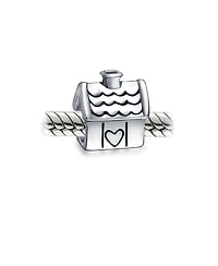 Bling Jewelry Home Sweet House Charm Bead Oxidized .925 Sterling Silver Fits European Bracelet